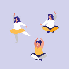 big women exercising body positive power