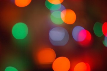 Festive illumination, colored circles.