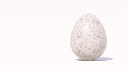 Naklejka na ściany i meble easter egg stone texture 3d rendering isolated on white background