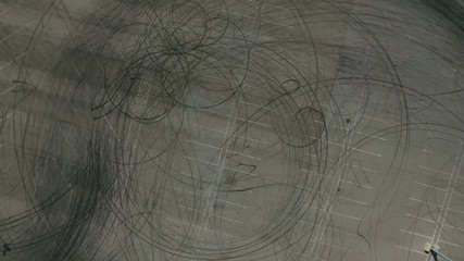 Extreme Driving. Aerial View.