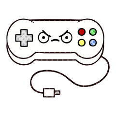 comic book style cartoon game controller