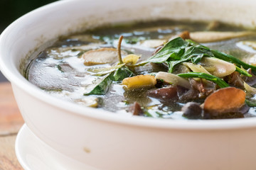 thai tradition vegetables spicy soup.