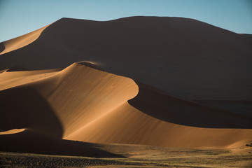 Fototapeta na wymiar sunset, desert dunes, Sussusvlei
