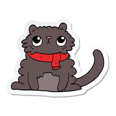 sticker of a cartoon cat