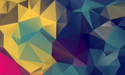 Abstract Color Polygon Background Design, Abstract Geometric Origami Style With Gradient