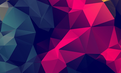 Abstract Color Polygon Background Design, Abstract Geometric Origami Style With Gradient