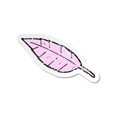 retro distressed sticker of a cartoon feather