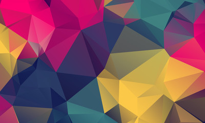 Abstract Color Polygon Background Design, Abstract Geometric Origami Style With Gradient