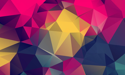 Abstract Color Polygon Background Design, Abstract Geometric Origami Style With Gradient