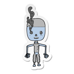 sticker of a cartoon robot