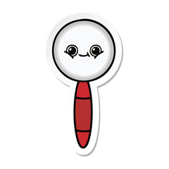 sticker of a cute cartoon magnifying glass