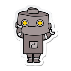 sticker of a cartoon robot