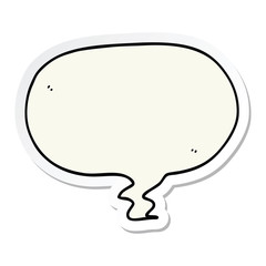 sticker of a cartoon speech bubble