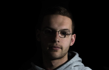 Fototapeta premium portrait of a man in glasses