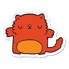 sticker of a cartoon cat