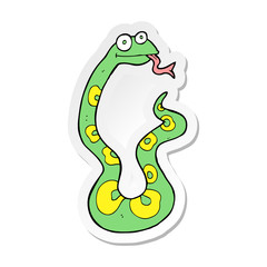 sticker of a cartoon snake