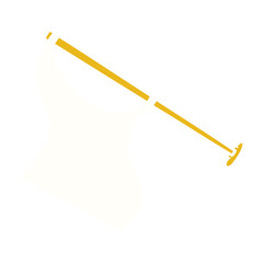 cartoon doodle of a white flap on pole