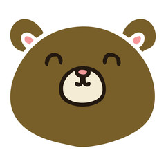 quirky hand drawn cartoon bear