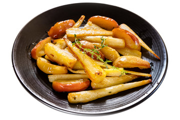 Roasted Parsnips with Apple and Thyme
