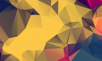 Abstract Color Polygon Background Design, Abstract Geometric Origami Style With Gradient