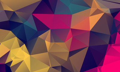Abstract Color Polygon Background Design, Abstract Geometric Origami Style With Gradient
