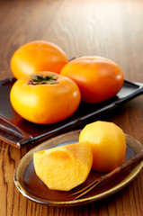 Fototapeta na wymiar Japanese persimmon (刀根柿)