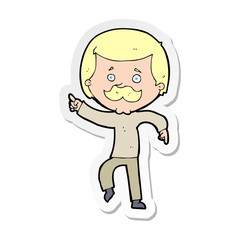 sticker of a cartoon dancing dad