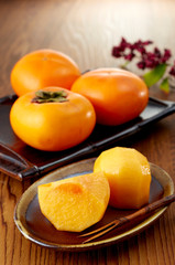 Naklejka na ściany i meble Japanese persimmon (刀根柿)