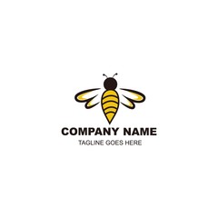 bee logo design vector illustration