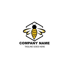 bee logo design vector