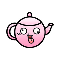 gradient shaded cartoon teapot