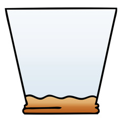 quirky gradient shaded cartoon whisky tumbler