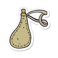 sticker of a cartoon water sack