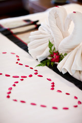 wedding rings and roses