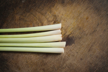 Lemongrass on the wood
