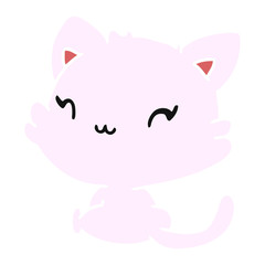 cartoon of cute kawaii kitten
