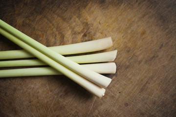 Lemongrass on the wood