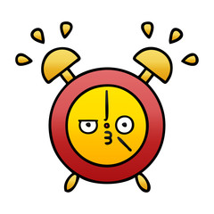 gradient shaded cartoon alarm clock