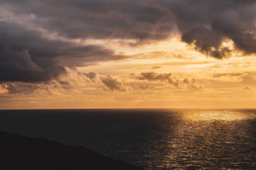 Sunset over the sea