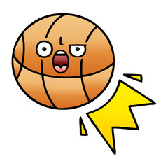 gradient shaded cartoon basketball