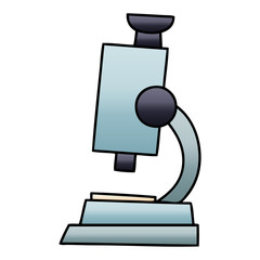 gradient shaded cartoon science microscope