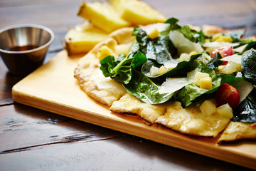 Fresh salad pizza 