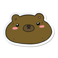 sticker of a cartoon bear