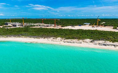 Hotels under construction at the Cuban northern keys