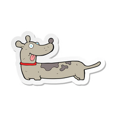 sticker of a cartoon dog