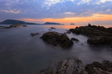 Obraz premium sunset over the sea