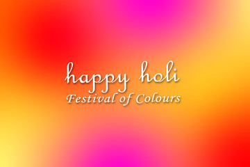 Happy Holi greeting  background concept on colorful background.