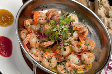 Shrimp Scampi in  Pan