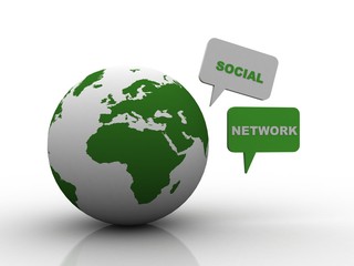 3d rendering social network 