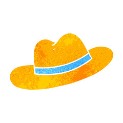 retro cartoon doodle of a hat